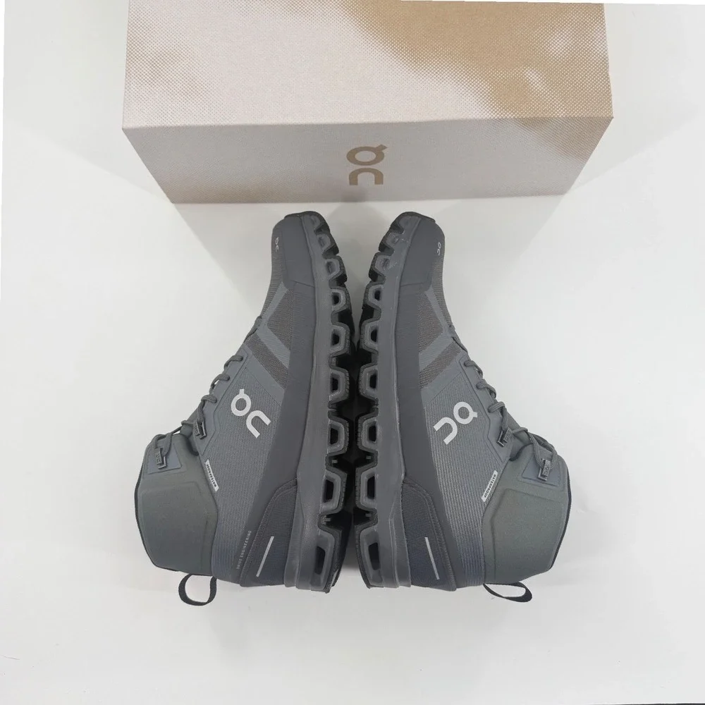 On Cloud Cloudrock Rock WaterproofMen's 10 Trail Hiking Shoes 'Rock/ Eclipse'